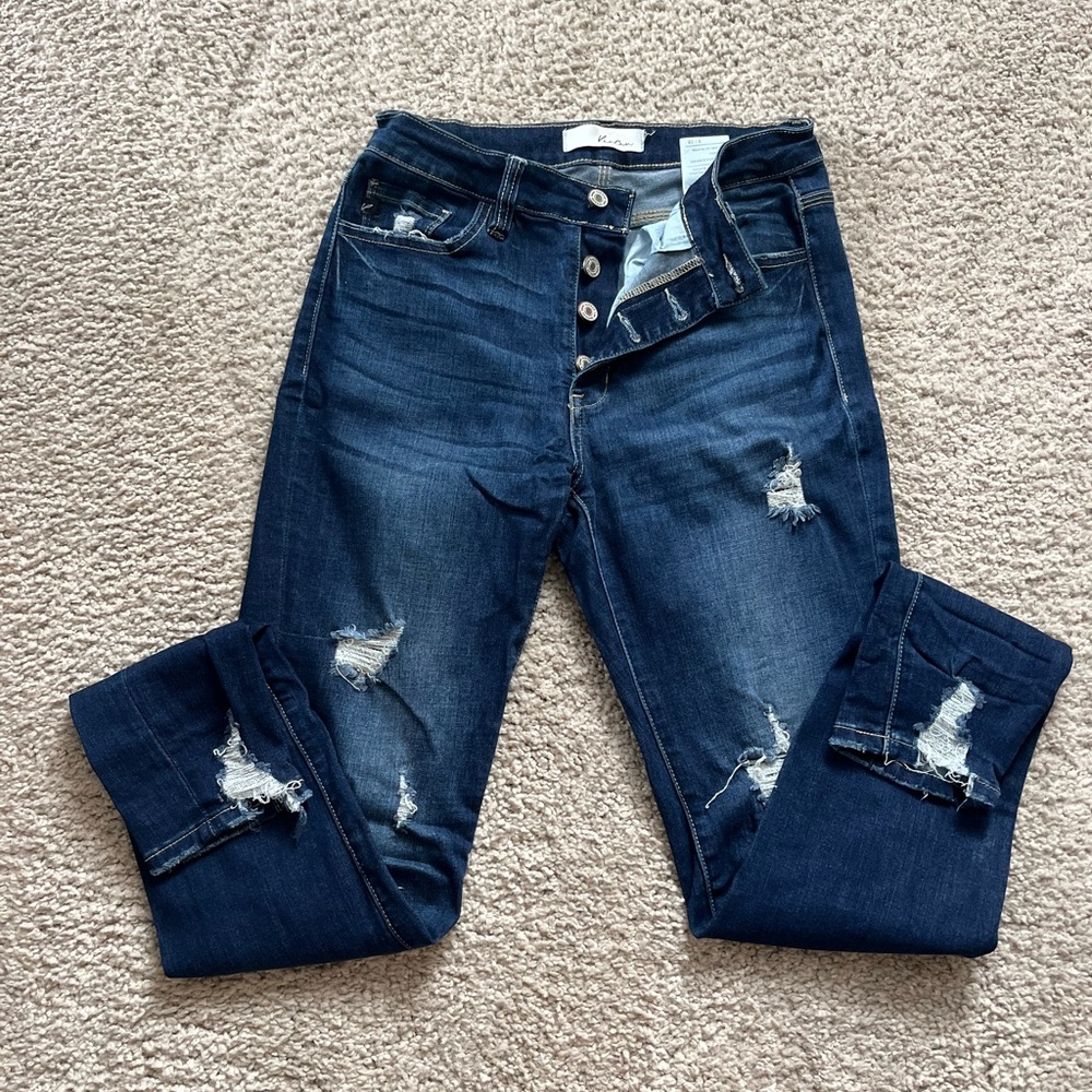 KanCan skinny, button fly jeans